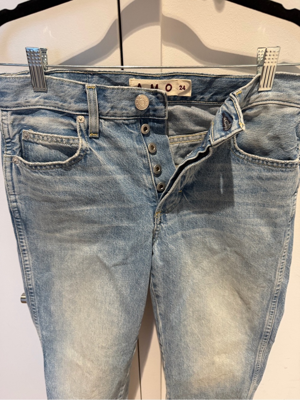 AMO 143 Straight-Leg Jeans Size 24 - Picture 5 of 7
